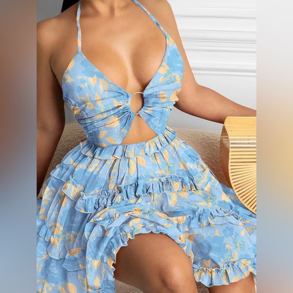 Full Size Cutout Halter Neck Cami Dress Plus Size - Picture 13 of 14